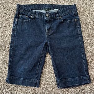 J. Crew | Slim Fit Denim Bermuda Shorts | Dark Indigo | Size 2 (28 waist)